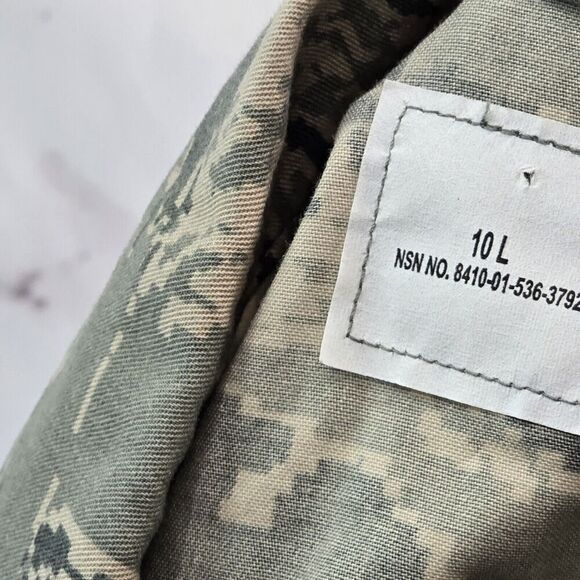 Air Force Camo Jacket Womens 10 Long Med ABU Tiger Stripe Military Digital Top - Picture 3 of 14